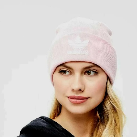 adidas trefoil beanie pink